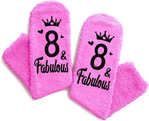 HAPPYPOP 8th Birthday Gifts Ideas for Girls - Socks for Kids Age 8, Gifts for Eight Year Old Girls, Presents for 8 Year Old Girls in Saudi Arabia