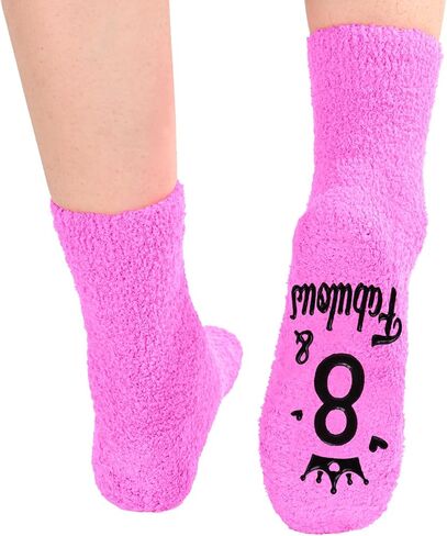 HAPPYPOP 8th Birthday Gifts Ideas for Girls - Socks for Kids Age 8, Gifts for Eight Year Old Girls, Presents for 8 Year Old Girls in Saudi Arabia