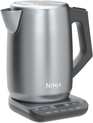 Ninja KT200BL Precision Temperature Electric Kettle, 1500 watts, BPA Free, Stainless, 7-Cup Capacity, Hold Temp Setting, Blue Stainless in Kuwait