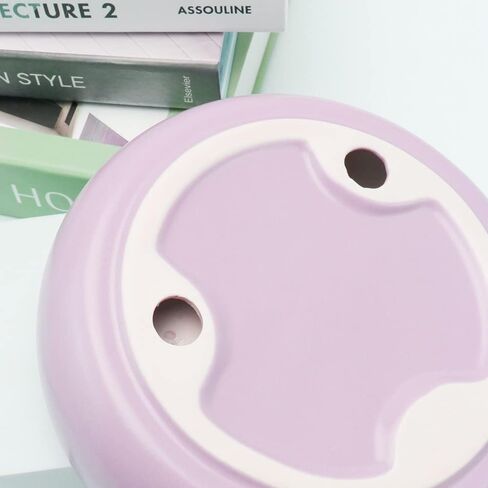 Purple Ceramic Paper Clip Holder Creative Donut Paperclip Holders for Office Home Desk Organizer Dispensers Desktop Elegant Jewelry Binder Clips Storage Tray (Purple) in Saudi Arabia