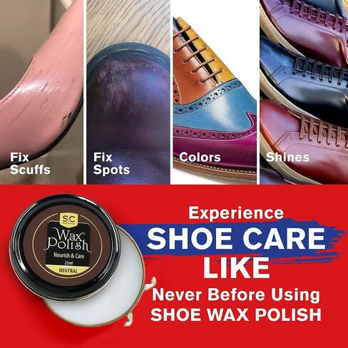 مجموعة أدوات العناية بالأحذية الفاخرة من ستون آند كلارك - مجموعة أدوات تلميع الأحذية المحايدة مع مجموعة تلميع الأحذية الجلدية المكونة من 12 قطعة in Kuwait