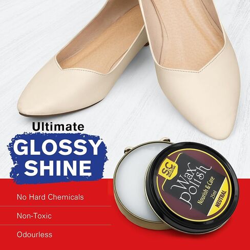 مجموعة أدوات العناية بالأحذية الفاخرة من ستون آند كلارك - مجموعة أدوات تلميع الأحذية المحايدة مع مجموعة تلميع الأحذية الجلدية المكونة من 12 قطعة in Kuwait