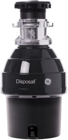 GE Batch Feed Garbage Disposal, 3/4 Horsepower & 2,700+ RPM, Good for Grinding: Small Bones, Vegetable Peels, & Fruit Pits, Easy Install Kit Included, Non-Corded, Recommended for Daily Cooking in Saudi Arabia
