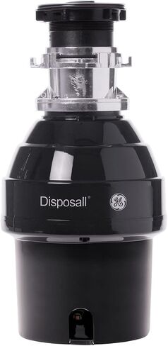 GE Batch Feed Garbage Disposal, 3/4 Horsepower & 2,700+ RPM, Good for Grinding: Small Bones, Vegetable Peels, & Fruit Pits, Easy Install Kit Included, Non-Corded, Recommended for Daily Cooking in Saudi Arabia
