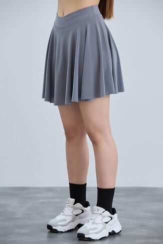 Women's Athletic Skirts with Shorts- Athletic High-Waist Pleated Skater-Tennis-Golf Skirt with Built-in Shorts in Saudi Arabia
