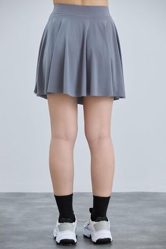 Women's Athletic Skirts with Shorts- Athletic High-Waist Pleated Skater-Tennis-Golf Skirt with Built-in Shorts in Saudi Arabia
