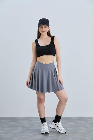 Women's Athletic Skirts with Shorts- Athletic High-Waist Pleated Skater-Tennis-Golf Skirt with Built-in Shorts in Saudi Arabia