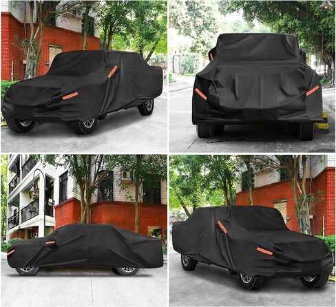X AUTOHAUX غطاء سيارة للشاحنة لسيارة جيب جلاديتور JT 2020-2024 خارجي مقاوم للماء والشمس والمطر والغبار والرياح والثلج حماية أسود in Saudi Arabia