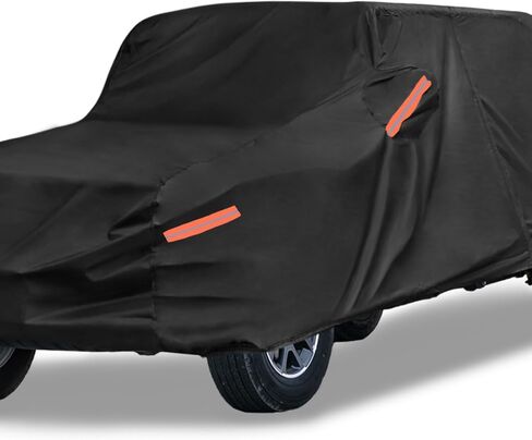 X AUTOHAUX غطاء سيارة للشاحنة لسيارة جيب جلاديتور JT 2020-2024 خارجي مقاوم للماء والشمس والمطر والغبار والرياح والثلج حماية أسود in Saudi Arabia