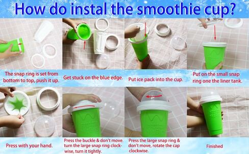 Slushie Maker Cup, Magic Quick Frozen Smoothies Cups for Homemade Milk Shake Ice Cream Maker, Cooling Cup, Double Layer Squeeze Slushy Maker Cups, Birthday Gifts for Kids Mom Dad(Pink) in Kuwait