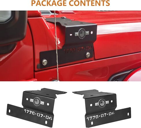 لـ Jeep Cowl Pillar Pod Light Mount على الزجاج الأمامي المكعب LED دعامات إضاءة لـ 2018-2023 Jeep Wrangler JL & Gladiator JT - زوج (لا يناسب طراز Gladiator Mojave) in Kuwait