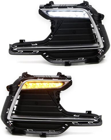 LED DRL Daytime Running Light for Hyundai Elantra Sport 2017 2018 Driving Fog Bezel Lamp Assembly with Turn Signal in Saudi Arabia