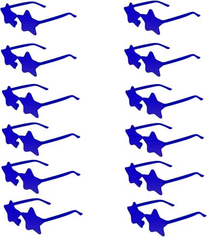 12 Pairs Star Sunglasses Pentagram Glasses Rimless Transparent Candy Color Sunglasses Bulk for Party Favor in Kuwait