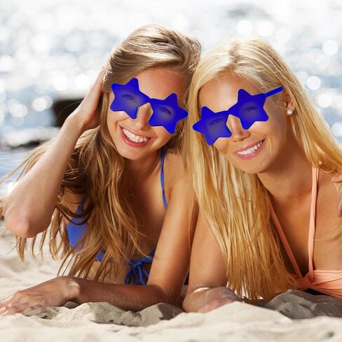 12 Pairs Star Sunglasses Pentagram Glasses Rimless Transparent Candy Color Sunglasses Bulk for Party Favor in Kuwait