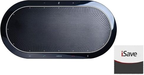 Jabra Speak 810 Microsoft Lync Widedband Audio Professional Conference Speakerphone with Isave Microfiber Cloth (Renewed) in Saudi Arabia
