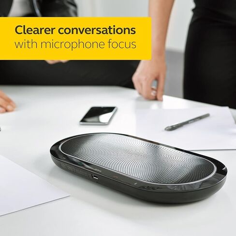 Jabra Speak 810 Microsoft Lync Widedband Audio Professional Conference Speakerphone with Isave Microfiber Cloth (Renewed) in Saudi Arabia