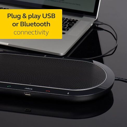 Jabra Speak 810 Microsoft Lync Widedband Audio Professional Conference Speakerphone with Isave Microfiber Cloth (Renewed) in Saudi Arabia
