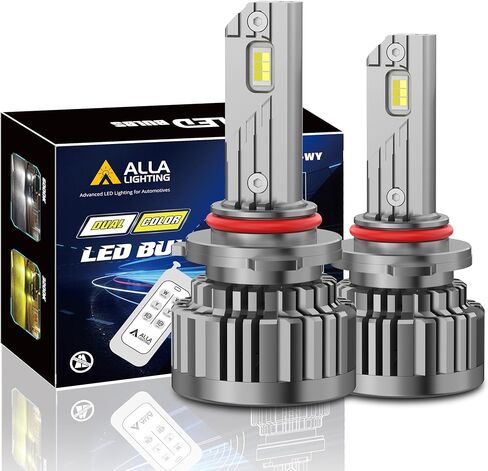 Alla Lighting التحكم عن بعد 10000Lms HB3 9005 H10 9145 Switchback LED مصابيح الضباب أو مصابيح التشغيل النهارية (DRL) مصابيح، 6000K زينون أبيض/3000K أصفر in Kuwait