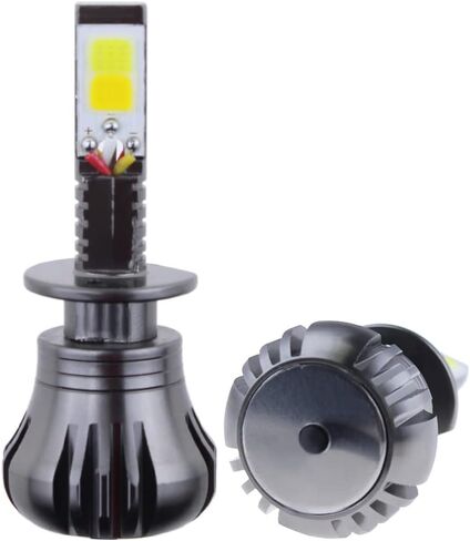 مصابيح ستروب فلاش LED بيضاء H1 ضوء ضباب فائق السطوع أو مصابيح القيادة أثناء النهار (مصابيح DRL) بديلة للسيارات والشاحنات وسيارات الدفع الرباعي والشاحنات الصغيرة in Kuwait