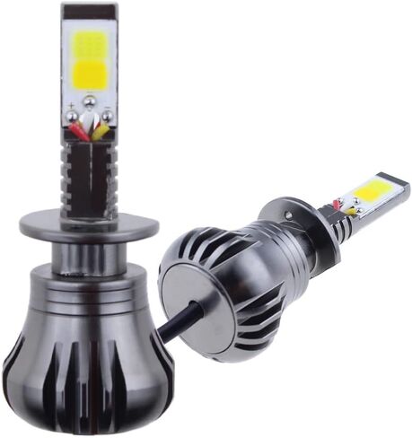 مصابيح ستروب فلاش LED بيضاء H1 ضوء ضباب فائق السطوع أو مصابيح القيادة أثناء النهار (مصابيح DRL) بديلة للسيارات والشاحنات وسيارات الدفع الرباعي والشاحنات الصغيرة in Kuwait