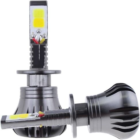مصابيح ستروب فلاش LED بيضاء H1 ضوء ضباب فائق السطوع أو مصابيح القيادة أثناء النهار (مصابيح DRL) بديلة للسيارات والشاحنات وسيارات الدفع الرباعي والشاحنات الصغيرة in Kuwait