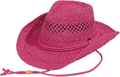 Funky Junque Kids Cowboy Hat Adjustable Toddler Sun Hat Straw Beach Mini Western Cowgirl Hat Girls Boys 3-10 Years in Saudi Arabia
