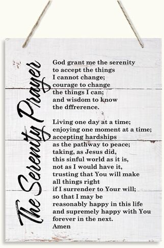 The Serenity Prayer Sign, Christian Wall Decor, Hanging Wooden Plaques Decor, Christian Wall Plaque, Decorative Wooden Wall Sign, Farmhouse Home Decor, Living Room Decor, Calm Down Corner Decor in Saudi Arabia