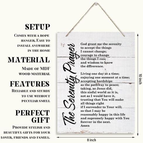 The Serenity Prayer Sign, Christian Wall Decor, Hanging Wooden Plaques Decor, Christian Wall Plaque, Decorative Wooden Wall Sign, Farmhouse Home Decor, Living Room Decor, Calm Down Corner Decor in Saudi Arabia