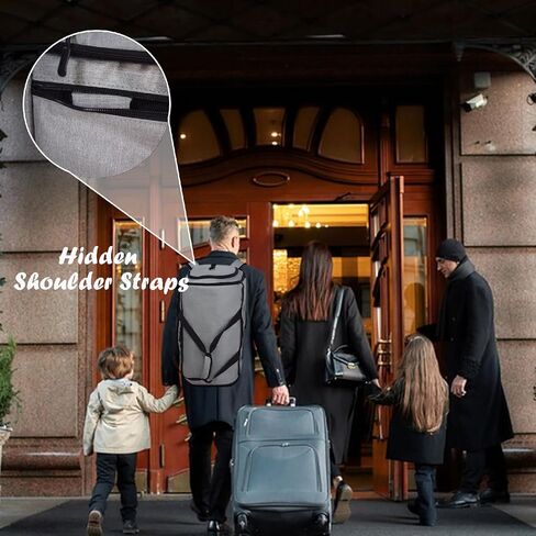 Convertible Duffle Garment Bag, 4 in 1 Garment Bag with Shoulder Strap, Garment Duffle Bags for Travel, Carry on Garment Duffel Bag for Men, Foldable Duffel Suit Bag for Business, Light Grey in Saudi Arabia