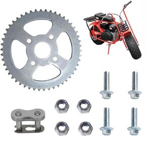 CT200U 50 Tooth Sprocket Chikia 50T Go Kart Rear Sprocket 420 Chain Compitable with Coleman CT200U CT200U-EX BT200X Baja TrailMaster Warrior Heat Massimo MB165 MB200 196cc 40 mm