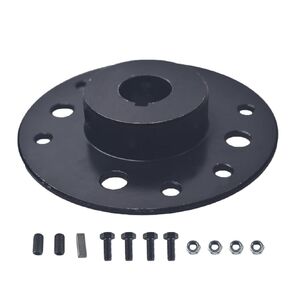 Black Steel Sprocket Hub for Go Kart 1" Bore & 1/4" Keyway for Mini Bike 212cc 196cc 6.5hp Dune Buggies Drift Trike Heavy Duty Go Kart Cart with Hardware Kit