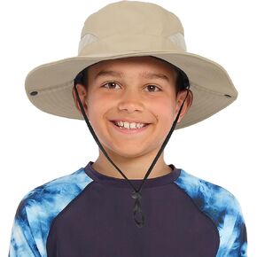 Kids Boys Summer Sun Hat - Wide Brim Sun Protection Outdoor Bucket Hat Summer Beach Hat for Boys Girl Teens（for 5-9 Years