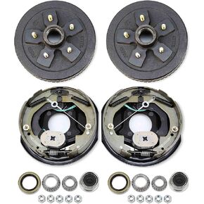 LIBRA Trailer Hub Drum Kits 5 on 5" B.C. w/ 10" x2-1/4 Self-Adjusting Electric Brakes for 3500 Lbs Axle