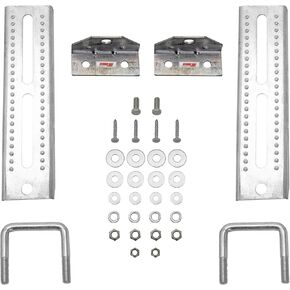 Extreme Max 3006.7032 10" Galvanized Swivel-Top Bunk Bracket with Hardware for 1.5" x 3" Trailer - 4-Pack