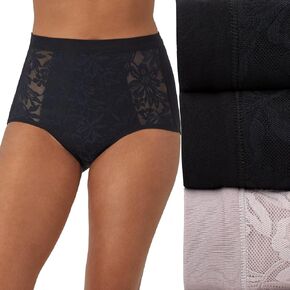 Bali Women's Breathe High-Rise Brief Panty, Breathable Lace Modal Brief Underwear, 3-Pack in Kuwait