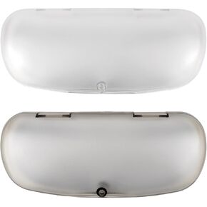 Hard Shell Glasses Cases, Frosted Translucent Eyeglasses Case For Women,Plastic Glasses Case Hard Shell With Magnetic Closure (2, Grey+White)