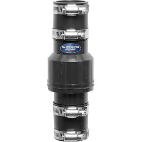 Superior Pump 99544 1-1/4 in. Rubber Boot Check Valve, Black