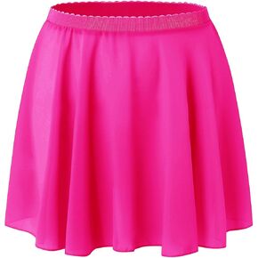 Ballet Skirt for Girls Pull On Dance Wrap Skirt Elastic Sheer Dance Costumes for Toddler Girls Teen