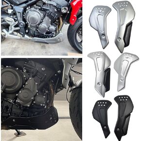Motorbike Engine Lower Frame Fairings fit for Tri&um&ph Trident 660 Trident660 2021 2022 2023 2024 Motorcycle Belly Pan Bellypan Lower Engine Spoiler Cowling Protection (Black)