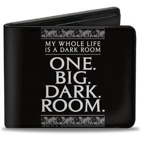 Warner Bros. Horror Movies Wallet, Bifold, Beetlejuice One Big Dark Room Lydia Quote Black White, Vegan Leather