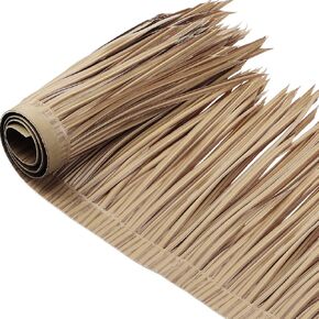 Mexican Tiki Hut Grass Skirting Roof Tiki Bar Grass Duck Blind Grass for Thatch Roofing Tiki Bar Decorations Roll Palm Palapa Straw Thatch Roof for Fence Party (Brown,315 x 15 Inch)