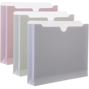Y YOMA 6 Pack Expanding File Jackets Letter Size Colored 2" Expansion Pocket Decorative Cute Heavy Duty Expandable File Folders for Office Home with Reinforced Straight-Cut Tab, Mocha Color