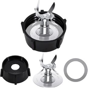Replacement Parts Compatible with Oster Osterizer Blender Blade with Rubber Seal Gasket & 4902 Jar Bottom - 6 Point Fusion Blade 4980