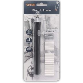 ARTME Electric Eraser/Automatic Rubber - 22pcs Refills Included (0.1 inch and 0.2 inch) - Sketch, Architects, Engineers & Students