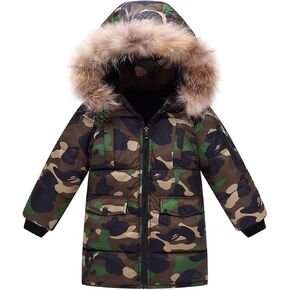 Boys Winter Coat Waterproof Fleece Jackets Thicken Padded Clothes Hooded Outwear