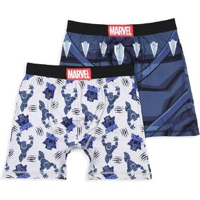 Marvel Mens' 2 Pack Black Panther Costume Boxers Underwear Boxer Briefs