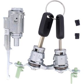 NewYall Set of 3 Ignition Lock Cylinder and Door Lock Cylinders and Keys