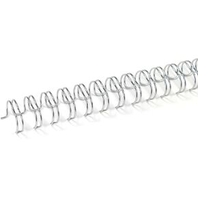 RAYSON Binding Wire Spines, 5/8 Inch, 2:1 Pitch Double Loop Binding Wires Capacity 145 Sheets, 21-Loops for Letter Size Paper, Silver Wire Binding Spiral Pack of 50