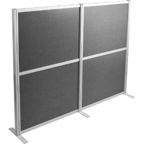 VIVO Modular Wall System, 2 PET Panels, Modern Professional Office Cubicle Dividers, Freestanding Privacy-Screen, 66 inches High, Dark Gray, PP-MWS63D
