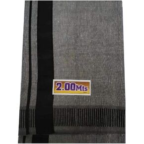 Cotton Single Layer Colored Dhoti 1.8 Meters Length Lungi Sarong With Resham Designer Border Dhotis